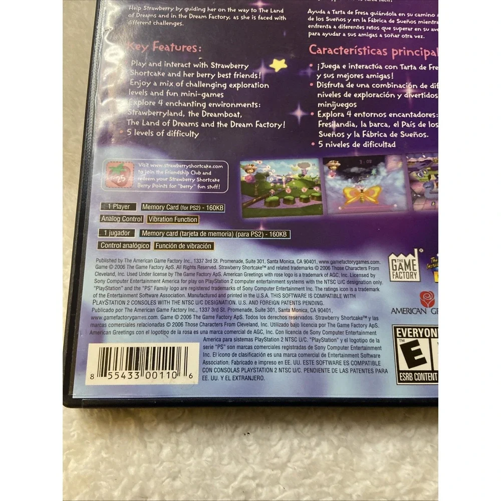 Strawberry Shortcake The Sweet Dreams Game PlayStation 2 CIB Manual Game Factory